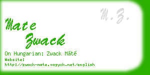 mate zwack business card